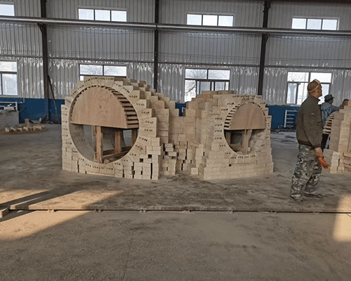 熱風(fēng)爐燃燒口組合磚，紅柱石磚